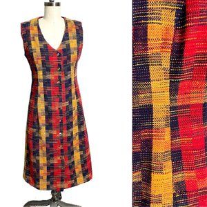 1970s plaid jumper - size small